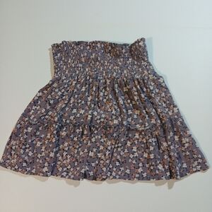 Hippie Rose Floralfñare Mini Skirt Woman Size M